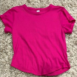 Vibrant Pink Short Sleeve Top